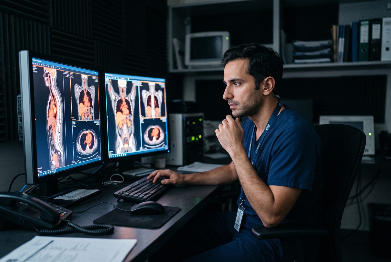 Radiolog analizira PET/CT snimke