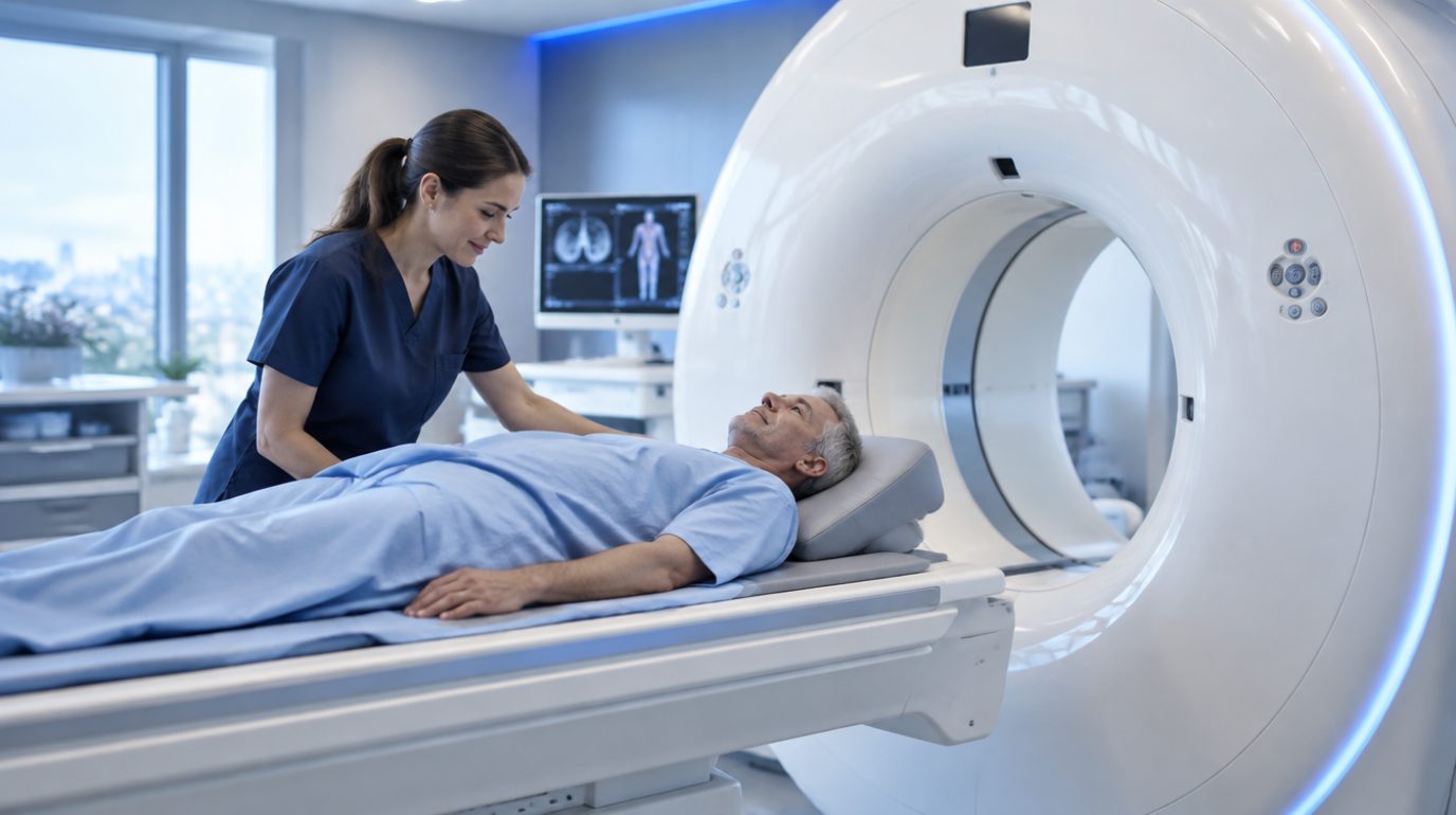 Pacijent na PSMA PET/CT pregledu u odeljenju nuklearne medicine